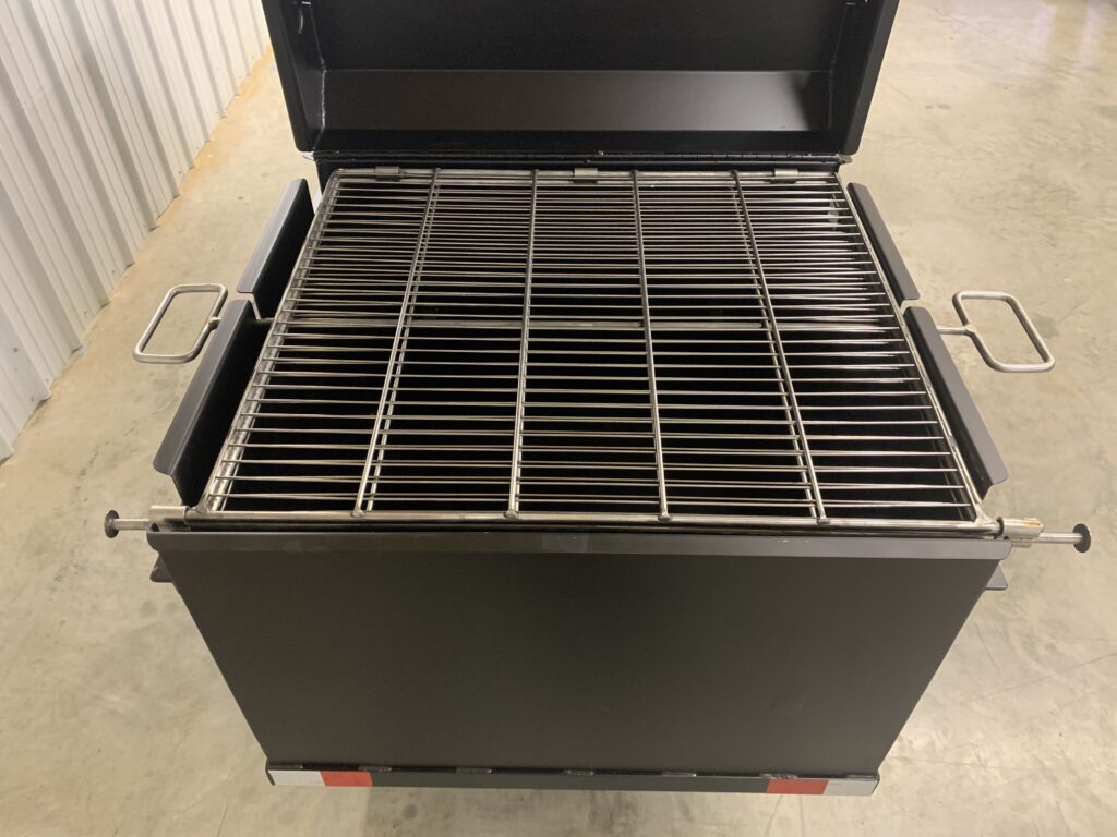 BBQ 96 Commercial BBQ Pit with Lids – Sling 'N' Steel Custom Smokers